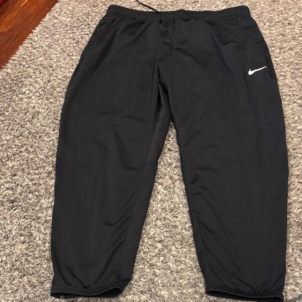 Nike men Black Joggers with White reflective Swoosh